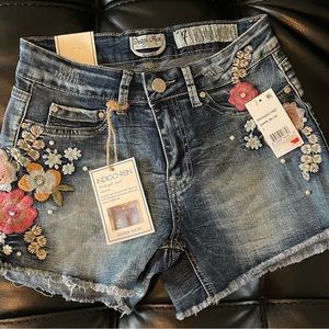 Jean Shorts Floral